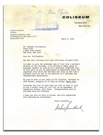 Arthur Smadbeck, President, Coliseum Exhibition Corp.